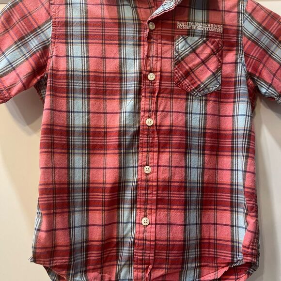 GAP Red and White Button Down Shirt - Picture 8 of 9